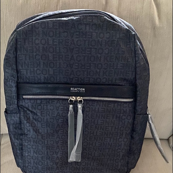 Kenneth Cole Reaction Handbags - Kenneth Cole Reaction Black Logo Backpack